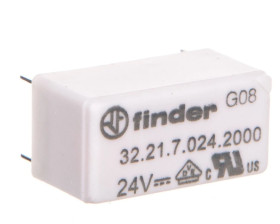 Przekaźnik miniaturowy 1P 6A 24V DC, styk AgCdO, zacisk PCB, wykonanie szczelne RTIII 32.21.7.024.2000