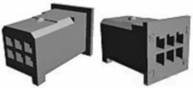 Socket, unequipped, 6 pole, straight, 2 rows, black, 1-968291-2