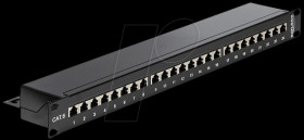 43298 Delock 19“ Patch Panel 24 Port Cat.6 black