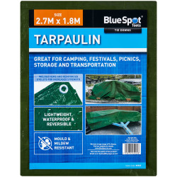 BlueSpot Tools 45925 Green Tarpaulin 2.7 x 1.8m