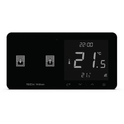 SINUM WZR-02m L Regulator pokojowy + włącznik rolet lewy kolor czarny