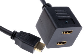 Kabel HDMI 30cm A: HDMI B: HDMI x 2 A: Męskie B: Żeńskie