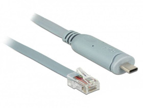 Delock USB 2.0 adapter [1x złącze męskie USB-C 2.0 - 1x złącze męskie RJ45] 89917 0.5 m