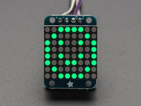 Adafruit Mini 0.8" 8x8 LED Matrix w/I2C Backpack - Pure Green