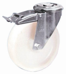 Koło samonastawne średnica kabla 125mm Otwór na śrubę LAG 200kg wysokość całkowita 160mm