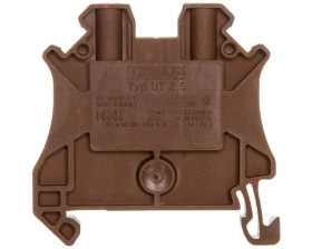 Złączka szynowa 2-przewodowa 2,5mm2 brązowa Ex UT 2,5 BN 3044077 /50szt./