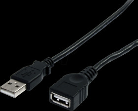 USBEXTAA10BK USB 2.0 extension cable, A connector &gt; port, 3 m