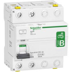 RCCB, Typ B-EV, 2-biegunowy, 40A, 30mA, Schneider Electric, iID Acti9 230V ac