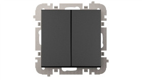 Vestra Łącznik Podwójny Schodowy Bez Ramki Podtynkowy Ip20 Czarny 3818-19