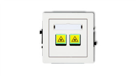 Deco Mechanizm Gniazda Światłowodowego/Optycznego Podwójnego Biały Dgop-2