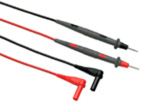 Measuring lead with (test probe, straight) to (4 mm plug, angled), black/red, CAT III, FLUKE TL71-1
