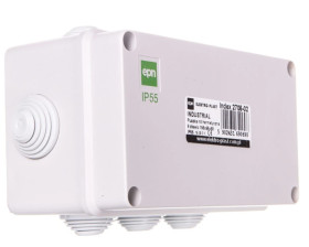 INDUSTRIAL Puszka hermetyczna n/t 156x95x68 z 8 dławnicami IP55 szara 2705-02
