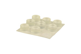 Nóżka; fi12,7; guma; naturalny; 6,3x12,7mm; samoprzylepna; RoHS