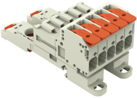 1-wire pin header, 5 pole, pitch 7.62 mm, light gray, 831-1205/306-000