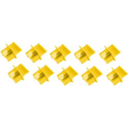 Dust protective cap, yellow, for RJ45 socket, BS08-01024-10, package with 10 pieces