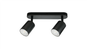 Lampa Oprawa Siena-Alu-B/B 2Xgu10 Czarna Z Czarnym Przegubem