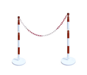 Słupek długość taśmy 2m Słupek odgradzający Ø 50mm wysokość bariery 1000mm Red, White