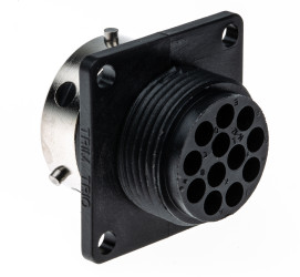 Złącze wielostykowe przemysłowe 12-pinowe Montaż na kołnierzu Wtyczka Souriau Sunbank by Eaton