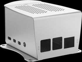 RSP 3 H ME L Case for Raspberry Pi 4B, aluminum, silver, tab