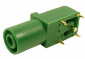 Gniazdo bananowe Żeński Połączenie lutowane typ Wtyk bananowy Zielony 24A RS PRO rozmiar 4 mm