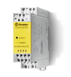 Przekaźnik bezpieczeństwa z wymuszonym prowadzeniem styków SIL 3 (2 Z + 1 R + 1 pomocniczy)