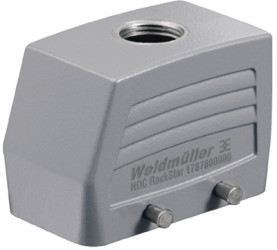 Grommet housing, size B10, die-cast aluminum, PG16, straight, cross bow locking, IP65, 1654220000