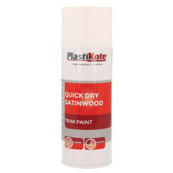 PlastiKote 440.0071006.076 Trade Quick Dry Trim Spray Satinwood White 400ml
