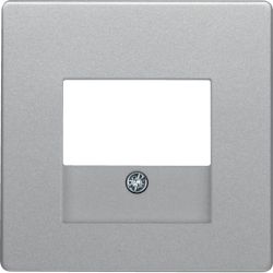 Płytka czołowa do gniazda głośnikowego i gniazda USB, alu aksamit, lak