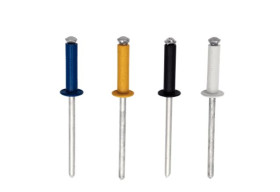 Nit średnica 4mm , materiał: Aluminium Zestaw nitów średnica otworu 4.1mm długość 16mm