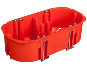 Puszka podtynkowa 2x60mm p/t regips pomarańczowa PK-2x60 0210-00