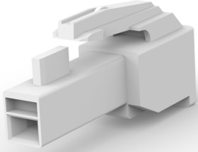 Plug housing, 1 pole, pitch 3.96 mm, straight, natural, 176270-1