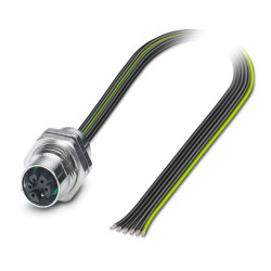 Złącze zasilające 8A Gniazdo 630 V 6 Position Phoenix Contact Metal Montaż tylny, IP67