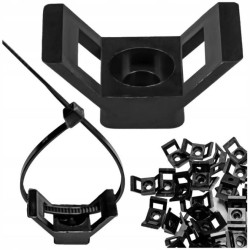 MOCOWANIE UCHWYT PODSTAWA MONTAŻOWA OPASEK ZACISKOWYCH 28 x 15mm 100SZT