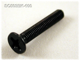 Screw, steel, (L) 18 mm, black, 1594MS100BK