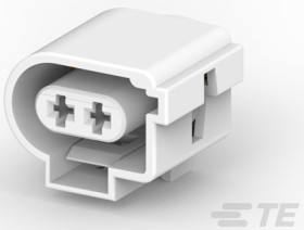 Socket, unequipped, 2 pole, straight, 1 row, natural, 2-1355200-1