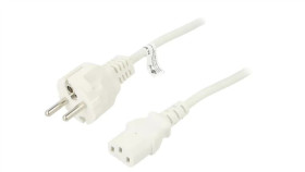 Sn316-3/10/5Wh Kabel Cee 7/7 (E/F) Wtyk, Iec C13 Żeński Pvc 5M Biały 10A