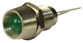 Lampka kontrolna do montażu panelowego 3.1V, zielona 8mm LED Chrom RS PRO