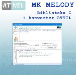 MK MELODY biblioteka AVR GCC plus konwerter RTTTL