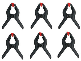 PVC glue clamp set - 6.4 cm - 6 pieces