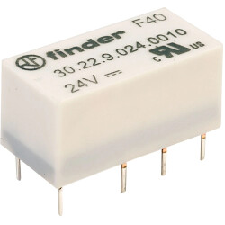 Relay, 2 Form C (NO/NC), 24 V (DC), 2 A, 250 V (AC), monostable, 302290240010