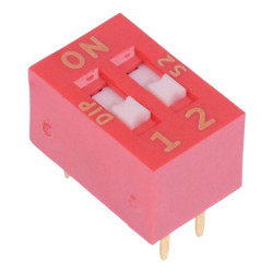 NDSR-02-V 2 Way Recessed Actuator DIP Switch SPST APEM