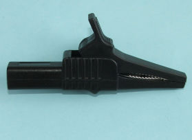 Krokodylek 27.262.2;8.102B;czarny wtyk.g.ban.4mm;32A;1000V;bezpieczny