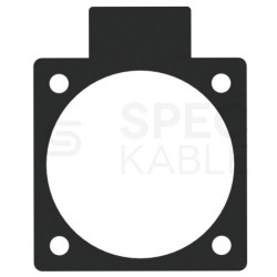 Uszczelka do gniazd zserii P-Nova+ 50x50mm czarna PCE