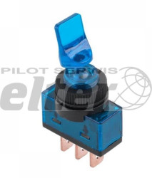 Przełącznik dźwigniowy "LIZAK" 20A/12V niebieski