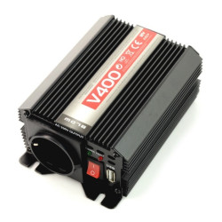 Przetwornica napięcia Blow V400 step-up 12V/230V 200W + USB - samochodowa