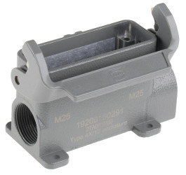 Osłona złączy dużej mocy HARTING Montaż powierzchniowy rozmiar 16A Wpust boczny rozmiar gwintu M25 x 2