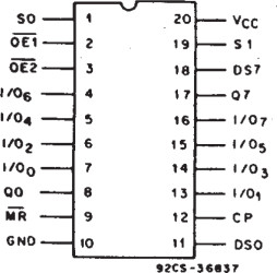 8-Input Universal Shift/Storage Register with Common Parallel I/O Pins and Asynchronous Reset