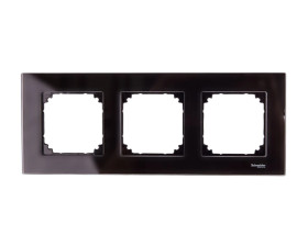 Merten M-Elegance Ramka potrójna szklana onyks MTN404303