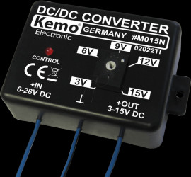 M015N Adjustable voltage converter, 3 - 15 V DC, 1.5 A