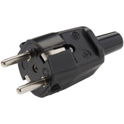 Martin Kaiser 520/sw Safety Plug 250V Black IP20 Reconnectable Type F